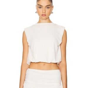 Lioness Field of Dreams in Ivory Sleeveless Cropped Tank